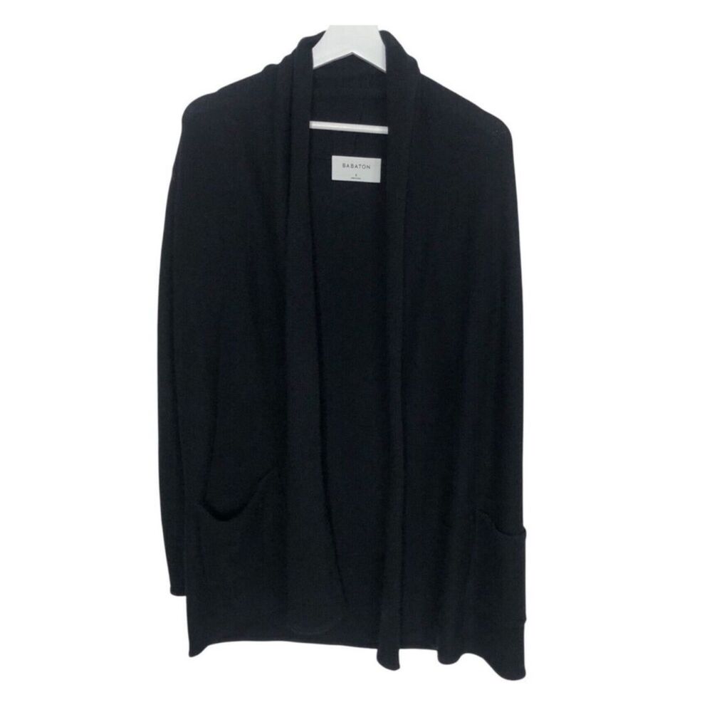 Babaton Aritzia Small Beekman Cardigan Sweater Black Wool Cashmere Oversized M